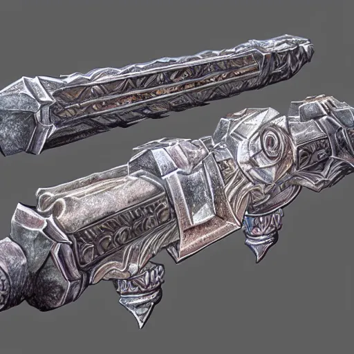 Prompt: concept art of ancient crystal blade, front view, perfect symmetry, rpg, digital art, d & d, digital painting, intricate details, ultra realistic, volumetric lighting, warm colors advance, cell shading