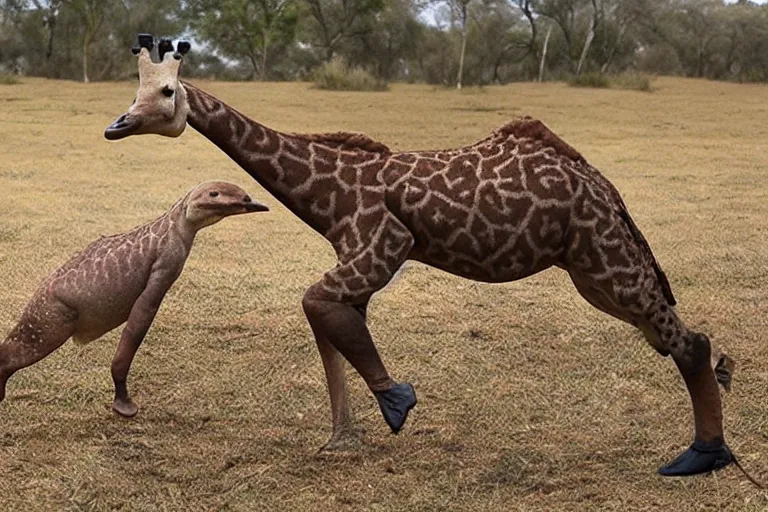 Image similar to a platypus giraffe hybrid