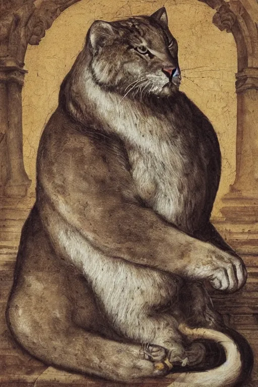 Image similar to big cat, renaissance