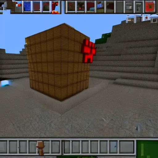 Image similar to elmo in minecraft