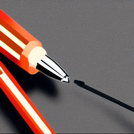 Image similar to logo of a pen tip with wires running through it, trending on logostation