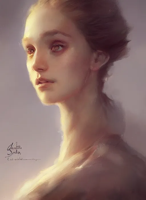 Image similar to A portrait of a dreamy princess in the style of Greg Rutkowski, in the style of Charles Sillem Lidderdale, artstation, high quality art