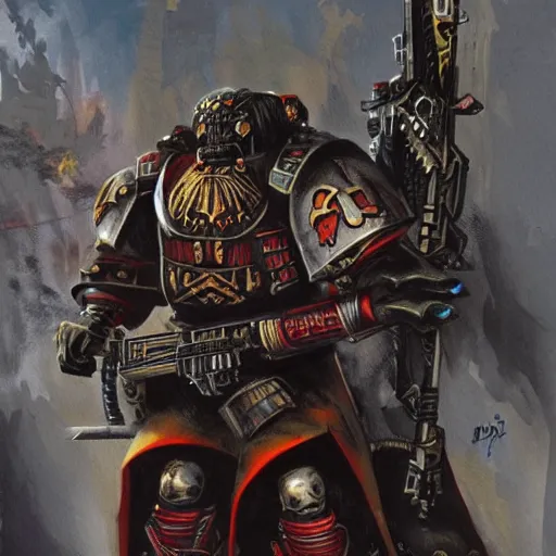 warhammer 4 0 0 0 0, imperial assassin, art by paul | Stable Diffusion