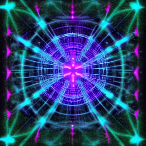 Image similar to a black background with blue and green lights, a hologram by puru, tumblr, holography, glowing lights, black background, luminescence