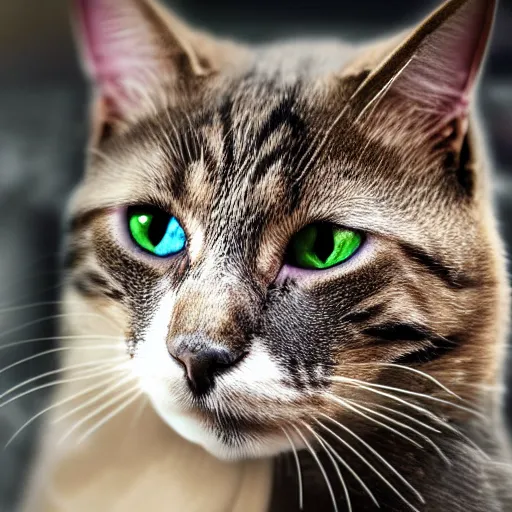 Image similar to cat soldier in call of duty warzone 4k, hazel complete heterochromia, high detail, high-resolution photograph, professional photography, ultra-detail