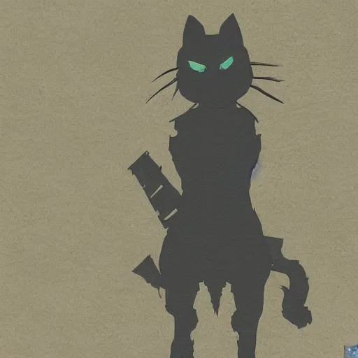 Image similar to cat by shadow of the colossus