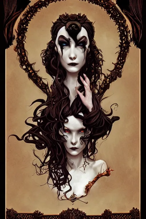 Prompt: haunted - punk, lovecraftian, art nouveau, trending on artstation, digital art by brom, natalie shau, artgerm