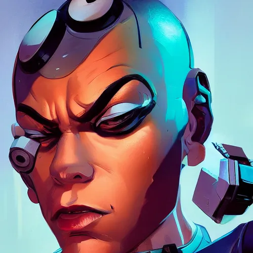 Prompt: cyborg portrait stylize, art gta 5 cover, official fanart behance hd artstation by jesper ejsing, by rhads, makoto shinkai and lois van baarle, ilya kuvshinov, ossdraws, borderlands and by feng zhu and loish and laurie greasley, victo ngai, andreas rocha, john harris