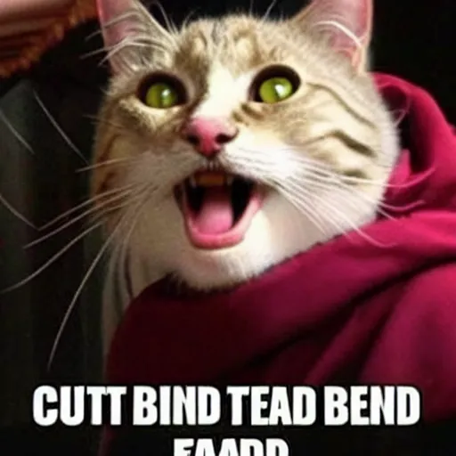 Image similar to jesus is upset because cat is bad