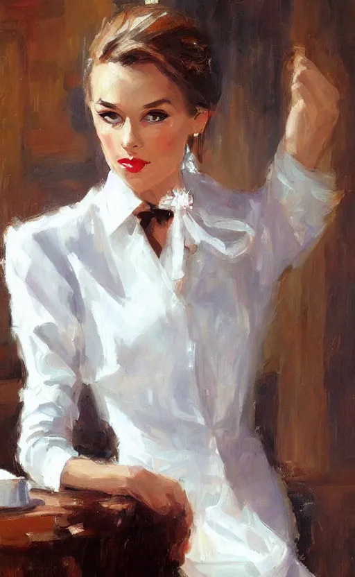 Image similar to Business woman. by Konstantin Razumov, horror scene, highly detailded