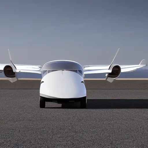Prompt: a plane designed by Tesla, Inc. Promotional photo 2022
