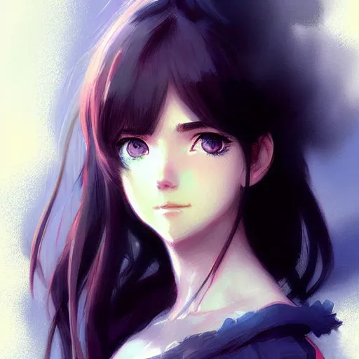 Image similar to jennifer connelly as a beautiful anime girl by wlop and greg rutkowski