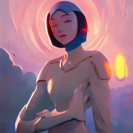 Image similar to hero world the day the earth stood still 1 9 5 1, behance hd by jesper ejsing, by rhads, makoto shinkai and lois van baarle, ilya kuvshinov, rossdraws global illumination