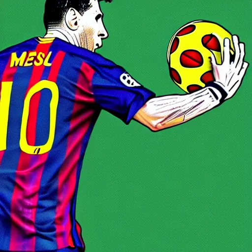 Image similar to Messi dunking on Ronaldo, illustration, sketch