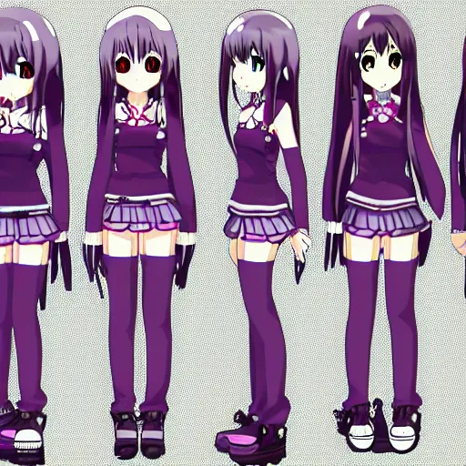 Prompt: anime girl character sprite for a visual novel with a transparent background