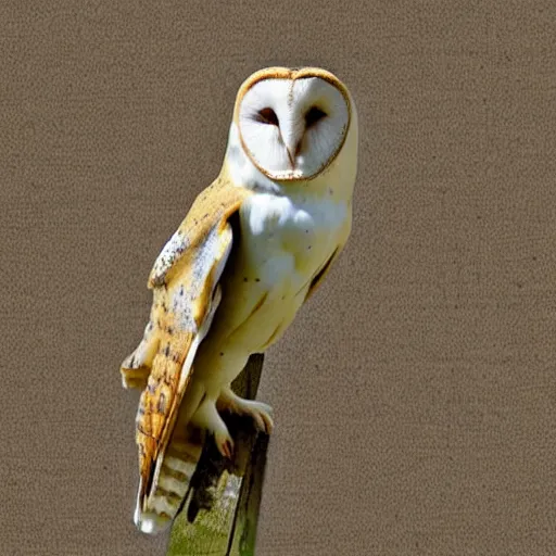 Image similar to barn owl, noctilux, barrel distortion,