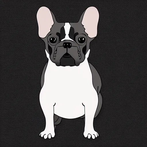 Prompt: french bulldog in anime style