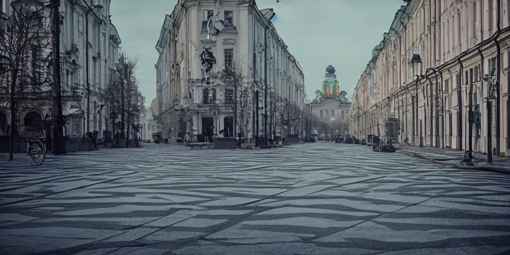 Prompt: cinematic street shot of a antigravity saint petersburg city in the moon, orbit city, telephoto, anamorphic cinematography, beautiful composition, color theory, leading lines, photorealistic, moody volumetric lighting