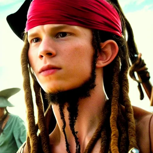 Image similar to Tom Holland in pirates in the Caribbean