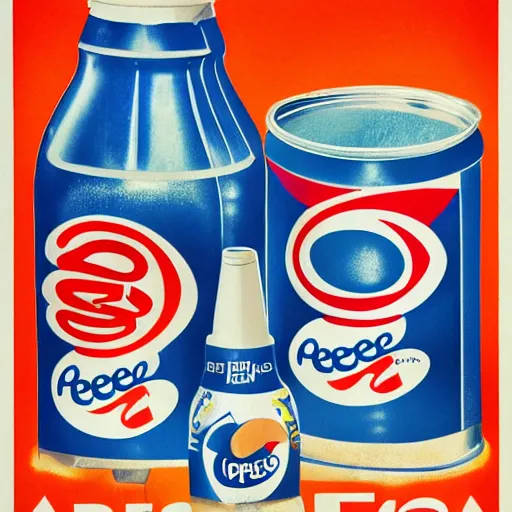 Product placement pepsi cola and insulin, Adnetwork | Stable Diffusion