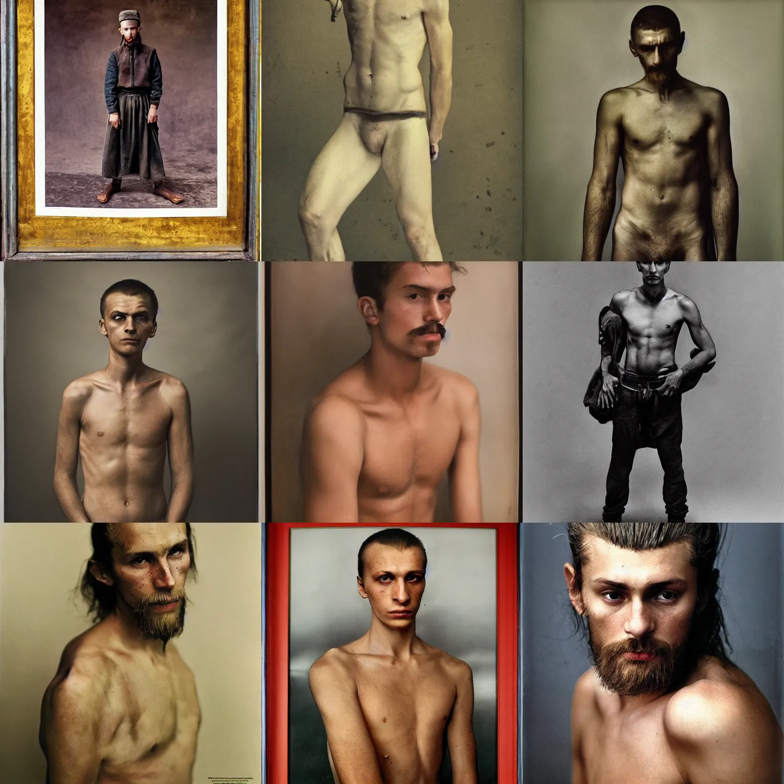 Prompt: portrait of a slavic male by Annie Leibovitz