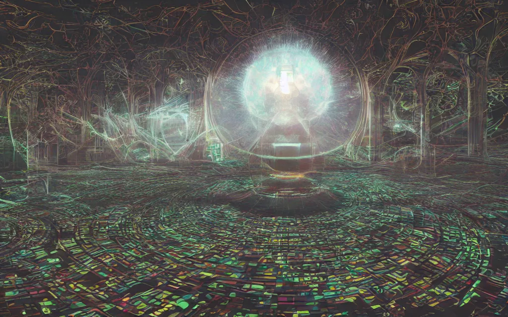 Image similar to oracular prophecy of a techno - spiritual utopian temple, perfect future, award winning digital art