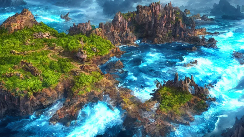 archipelago, fantasy artwork, very very very beautiful | Stable Diffusion