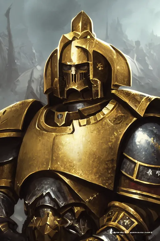 Image similar to armor portrait heros warhammer 4 0 k horus heresy fanart - the primarchs emperor by johannes helgeson animated with vfx concept artist & illustrator global illumination ray tracing hdr fanart arstation zbrush central hardmesh 8 k octane renderer comics stylized