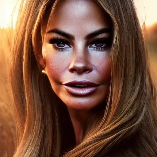 Image similar to photographic portrait of a stunningly beautiful sofia vergara in soft dreamy light at sunset, beside the river, soft focus, contemporary fashion shoot, in a denis villeneuve and tim burton movie, by edward robert hughes, annie leibovitz and steve mccurry, david lazar, jimmy nelsson, extremely detailed, breathtaking, hyperrealistic, perfect face, octane render