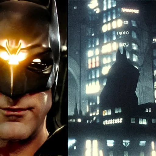 Image similar to Batman from Batman Arkham Knight (2015) in Blade Runner (1982)