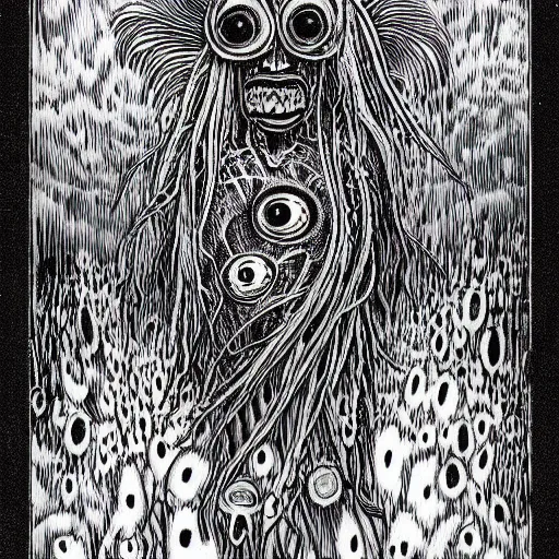 a mad psy monster with dreadlocks wo sharp heads that | Stable Diffusion