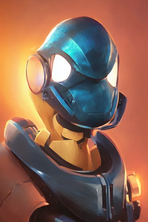 Image similar to epic mask helmet robot ninja portrait stylized as fornite style game design fanart by concept artist gervasio canda, behance hd by jesper ejsing, by rhads, makoto shinkai and lois van baarle, ilya kuvshinov, rossdraws global illumination radiating a glowing aura global illumination ray tracing hdr render in unreal engine 5