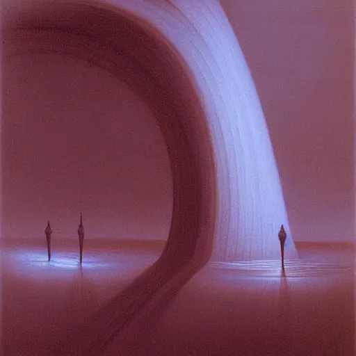 Image similar to Tron by zdzisław beksiński