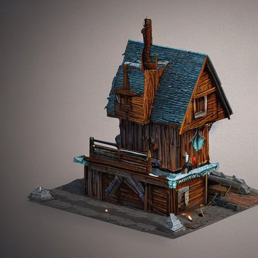 Image similar to d & d miniature 3 d render, high quality, high detail