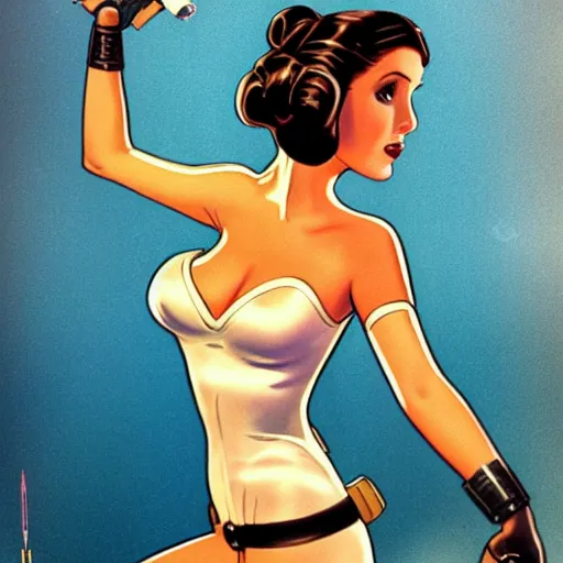 Image similar to princess leia pin up