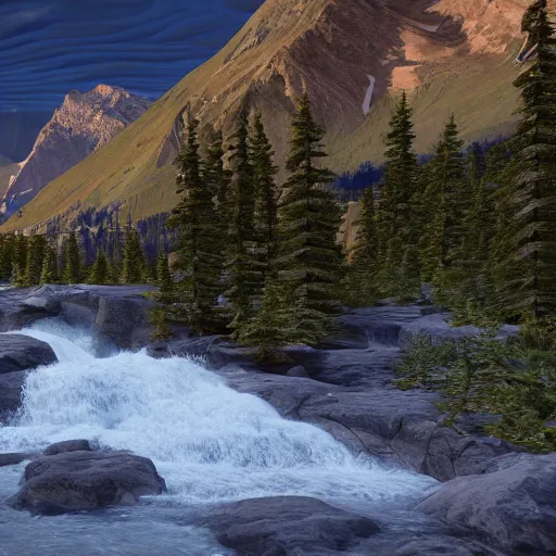 Image similar to rocky mountains, detailed, unreal engine 5, natgeo