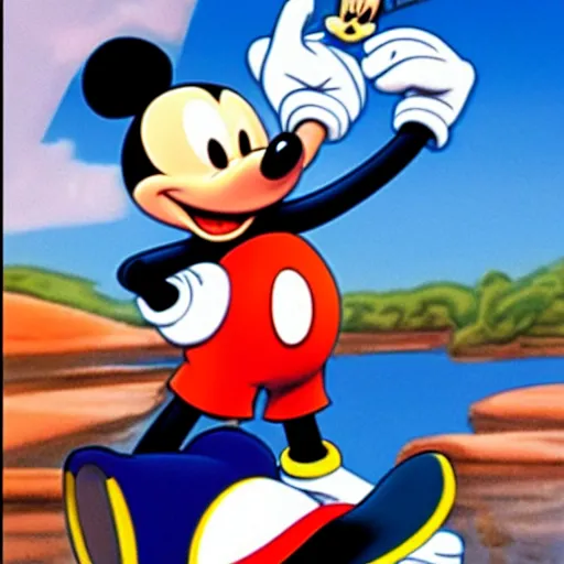 Image similar to mickey mouse smoking a cigar with donald duck after a long day