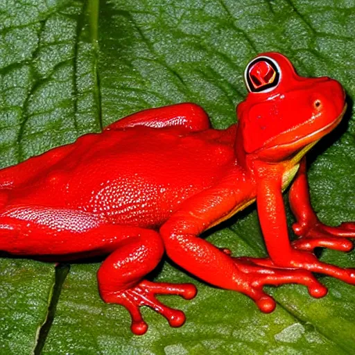 Image similar to a big red frog