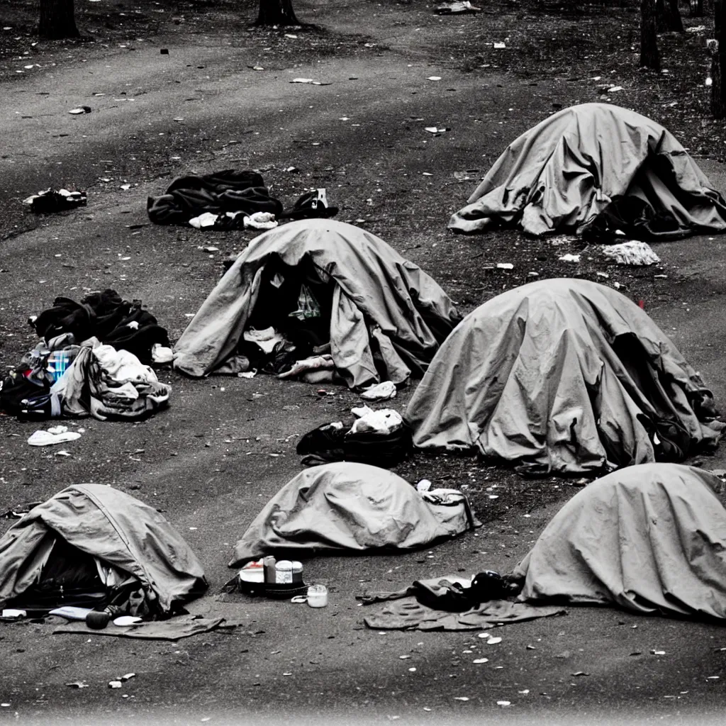 Image similar to an american homeless encampment