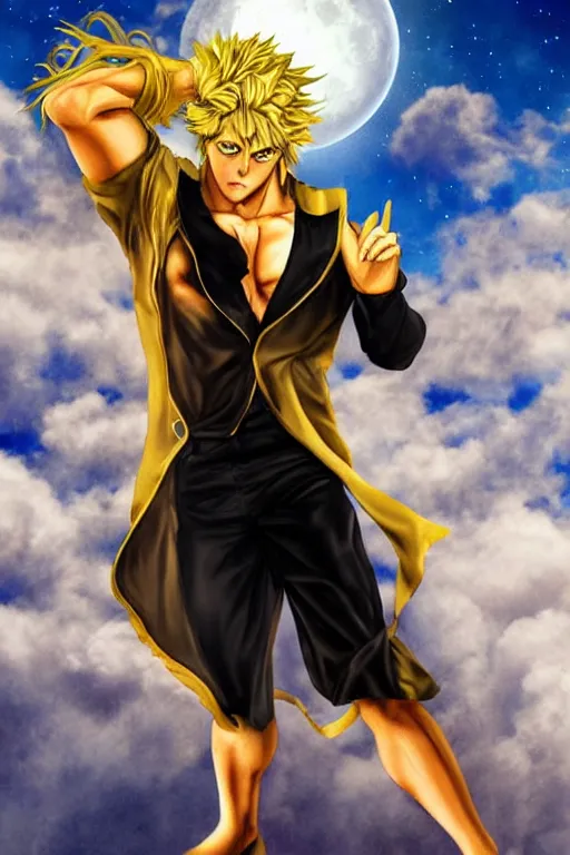 Giorno doing Dio's (his father) pose. - 9GAG