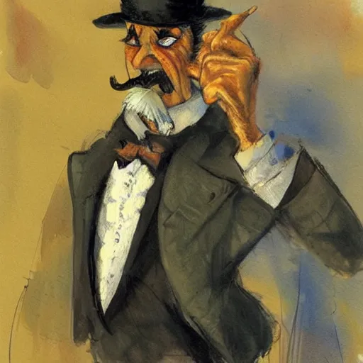 Image similar to the drunk french baron by peter de seve