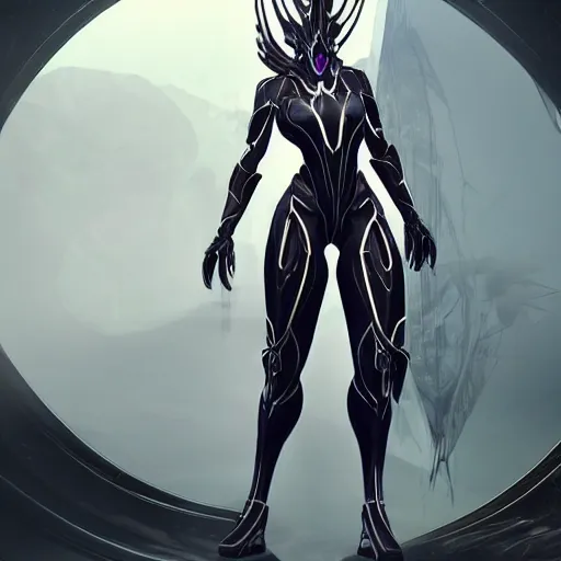 Image similar to beautiful and stunning giant prime female warframe, doing an elegant pose over you, you looking up at her from the ground pov shot, unaware of your existence, slick elegant design, sharp claws, detailed shot legs-up, highly detailed art, epic cinematic shot, realistic, professional digital art, high end digital art, DeviantArt, artstation, Furaffinity, 8k HD render, epic lighting, depth of field