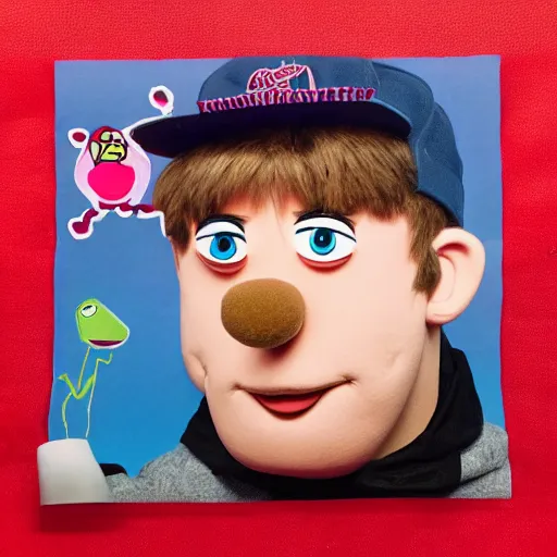 Image similar to yung lean as a muppet