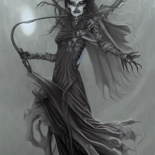 Image similar to a painting of a spooky 👻, an ultrafine detailed painting, by mark brooks, centered full body, featured on deviantart, fantasy art, detailed painting, deviantart, anime