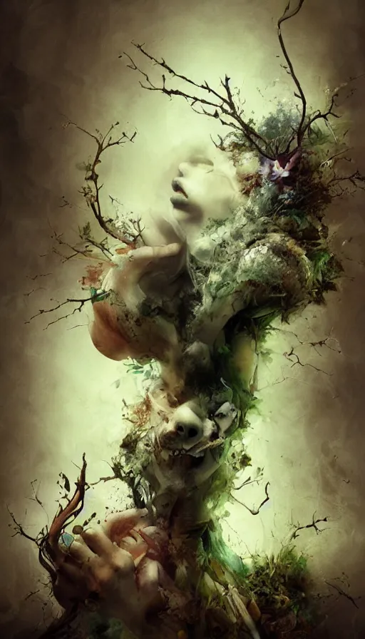 Image similar to life and death mixing together, by ryohei hase