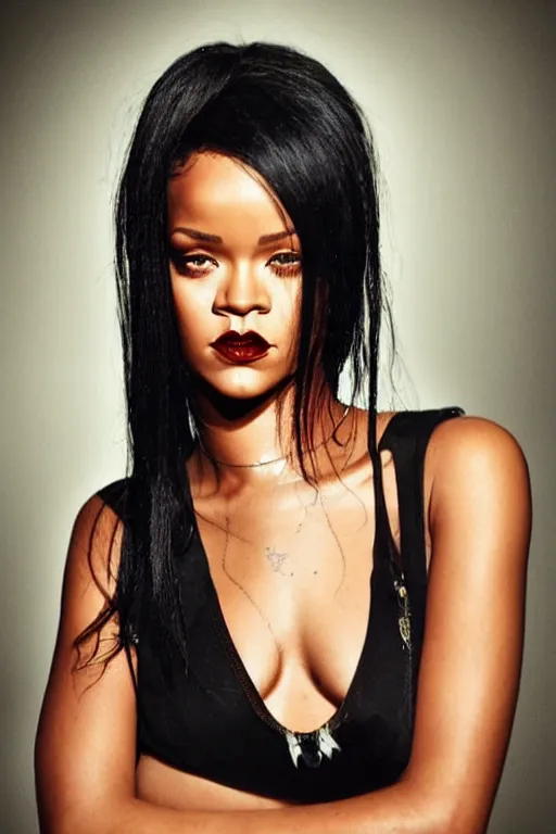 Prompt: rihanna as selena kyle, realistic portrait photography, very detailed face