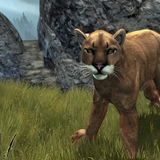 Image similar to mountain lion in skyrim mod