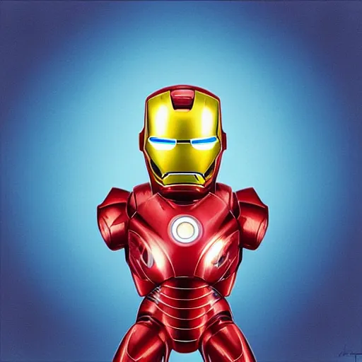 Image similar to “a portrait of a Muppet as Iron Man”