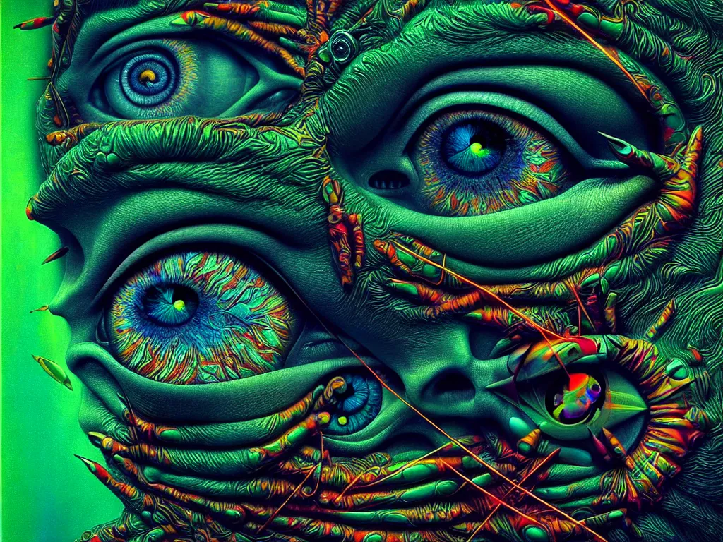 Image similar to highly detailed photo of psychedelic dilated pupil, trending on deviantart, neo surrealism, sharp focus, a lot of little details, octane, masterpiece, art by max ernst