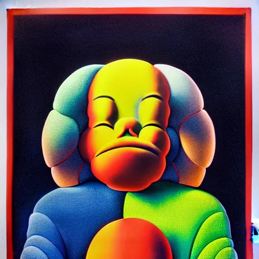 Prompt: packageby shusei nagaoka, kaws, david rudnick, airbrush on canvas, pastell colours, cell shaded, 8 k